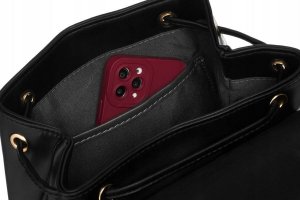 David Jones Miejski plecak damski z klapką wykonany ze skóry ekologicznej - David Jones NoSize 5