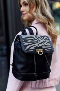 David Jones Miejski plecak damski z klapką wykonany ze skóry ekologicznej - David Jones NoSize 10