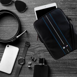 Etui na tablet BMW Torebka BMW BMTB10COMSCAKL 10" Carbon Blue Stripes czarny/black 5