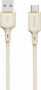 Kabel USB Dudao USB-A - USB-C 1 m Beżowy (DDA328) 1