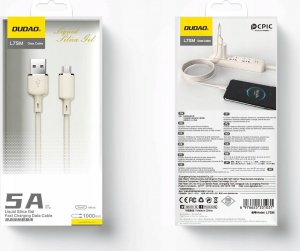 Kabel USB Dudao USB-A - microUSB 1 m Beżowy (DDA327) 3