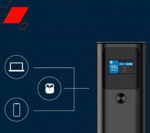 Powerbank Canyon CANYON Powerbank PB-2010 TFT 27000 mAh 97.2Wh PD140W QC 3.0 Szary 4