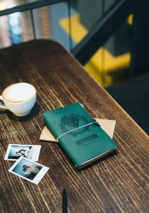 Harry Potter Harry Potter - Skórzany notatnik podróżny Slytherin 12x19,6 cm (Zielony) 6