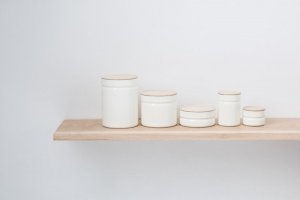 Riess RIESS - Pojemnik z drewnianą pokrywą 1,3l Pure White 10