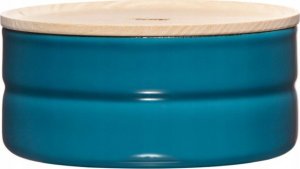 Riess RIESS - Pojemnik kuchenny niski z drewnianą pokrywą 0,6l Silent Blue 1