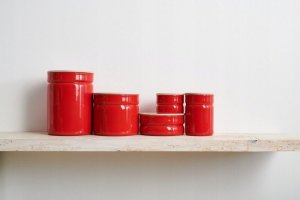 Riess RIESS - Pojemnik kuchenny z drewnianą pokrywą 2,2l Fresh Tomato 4