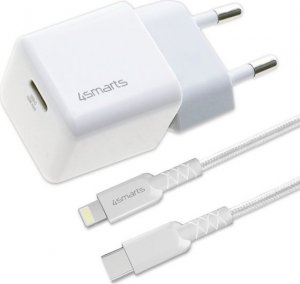 Ładowarka 4smarts 4smarts Ładowarka sieciowa + kabel MFI VoltPlug PD 30W GaN USB-C/Lightning 1,5m biała/white 451534 6