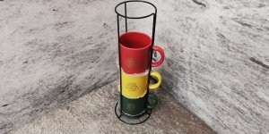 Harry Potter - Zestaw kubków ceramicznych ze stojakiem 300 ml 4 szt. Hogwart Houses 5