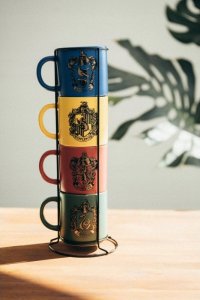 Harry Potter - Zestaw kubków ceramicznych ze stojakiem 300 ml 4 szt. Hogwart Houses 8