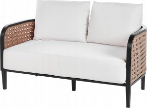 Beliani Sofa ogrodowa 2-osobowa złamana biel MONTEFALCO 5
