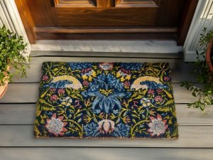 Beliani Wycieraczka kokosowa wzór w kwiaty 40 x 60 cm wielokolorowa SAKESAR 2