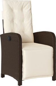 vidaXL 9-częściowy zestaw mebli ogrodowych z poduszkami, brązowy, rattan PE 3