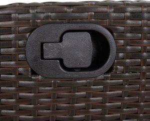 vidaXL 9-częściowy zestaw mebli ogrodowych z poduszkami, brązowy, rattan PE 8