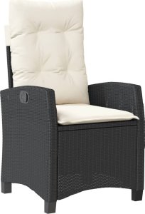 vidaXL 9-częściowy zestaw mebli ogrodowych z poduszkami, czarny, rattan PE 4