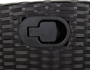 vidaXL 9-częściowy zestaw mebli ogrodowych z poduszkami, czarny, rattan PE 7