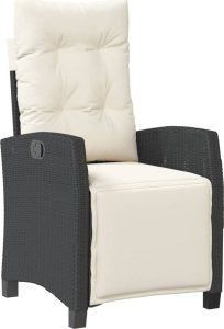 vidaXL 9-częściowy zestaw mebli ogrodowych z poduszkami, czarny, rattan PE 5