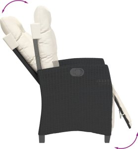 vidaXL 9-częściowy zestaw mebli ogrodowych z poduszkami, czarny, rattan PE 7