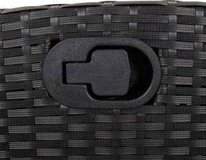 vidaXL 9-częściowy zestaw mebli ogrodowych z poduszkami, czarny, rattan PE 10