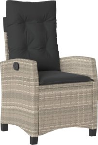 vidaXL 9-częściowy zestaw mebli ogrodowych z poduszkami, jasnoszary 4