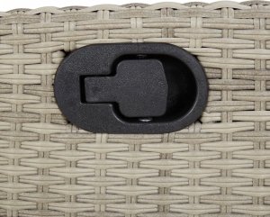 vidaXL 9-częściowy zestaw mebli ogrodowych z poduszkami, jasnoszary 8