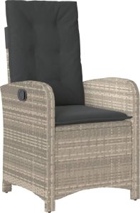 vidaXL 9-częściowy zestaw mebli ogrodowych z poduszkami, jasnoszary 3