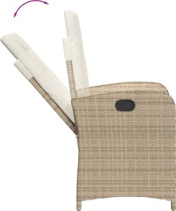 vidaXL 9-częściowy zestaw mebli ogrodowych z poduszkami, mieszany beż 5