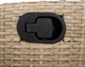 vidaXL 9-częściowy zestaw mebli ogrodowych z poduszkami, mieszany beż 6