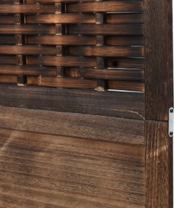 vidaXL Parawan pokojowy, 4-panelowy, ciemny brąz, lite drewno paulowni 6