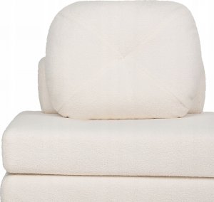 Beliani Sofa rozkładana jednoosobowa boucle biała OLDEN 12