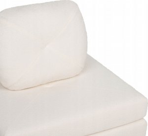 Beliani Sofa rozkładana jednoosobowa boucle biała OLDEN 13