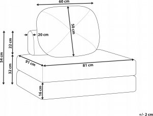 Beliani Sofa rozkładana jednoosobowa boucle biała OLDEN 3