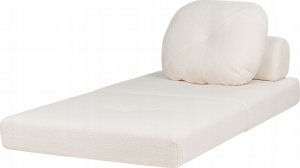 Beliani Sofa rozkładana jednoosobowa boucle biała OLDEN 7