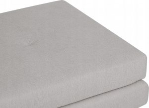 Beliani Sofa rozkładana jednoosobowa jasnoszara OLDEN 13