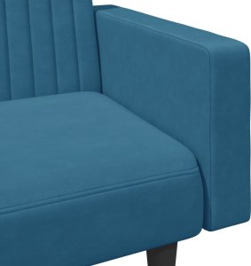 vidaXL 2 -częściowy komplet wypoczynkowy, niebieski, aksamitny 9