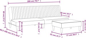 vidaXL 2-częściowy komplet wypoczynkowy, czarny, sztuczna skóra 11