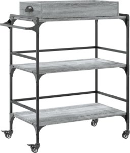 vidaXL Wózek kuchenny, szary dąb sonoma, 81,5x41x92,5 cm 2