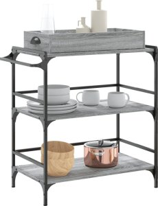 vidaXL Wózek kuchenny, szary dąb sonoma, 81,5x41x92,5 cm 5