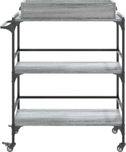 vidaXL Wózek kuchenny, szary dąb sonoma, 81,5x41x92,5 cm 7