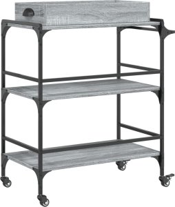 vidaXL Wózek kuchenny, szary dąb sonoma, 81,5x41x92,5 cm 9