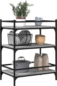 vidaXL Wózek kuchenny, szary dąb sonoma, 65x40x86,5 cm 5