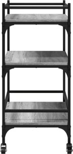 vidaXL Wózek kuchenny, szary dąb sonoma, 65x40x86,5 cm 8