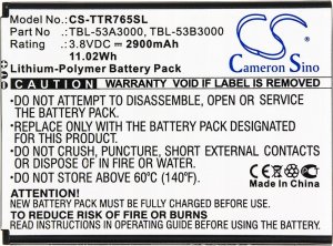 Cameron Sino Akumulator Bateria Typ Tbl-53b3000 Tbl-53a3000 Do Tp-link M7650 / 2900 Mah / Cs-ttr765sl 2
