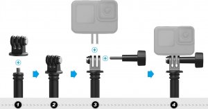 Selfie stick Telesin Selfie Stick 2,7M TELESIN z włókna węglowego 7