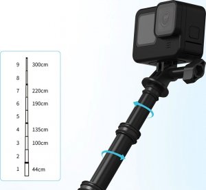 Selfie stick Telesin Selfie Stick 2,7M TELESIN z włókna węglowego 9