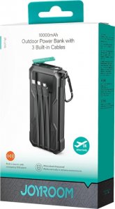 Powerbank Joyroom Powerbank Joyroom JR-L016 10000mAh + kable USB-C / micro USB / Lightning (czarny) 12