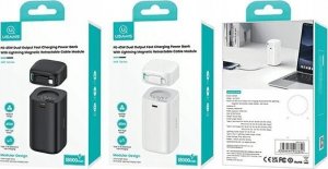 Powerbank Usams USAMS Powerbank ze zwijanym kablem Retractable Lightning 18000 mAh PD45W Fast Charge XMF Series biały/white 20KCD21702 (US-CD217) 6