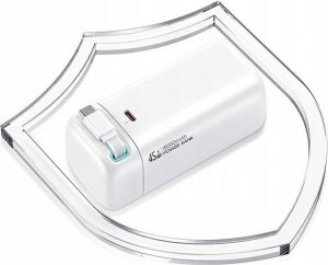 Powerbank Usams USAMS Powerbank ze zwijanym kablem USB-C Retractable 18000 mAh PD45W Fast Charge XMF Series biały/white 20KCD21602 (US-CD216) 4