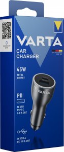 Ładowarka Varta Varta Ladegerät 45W Car Charger 1x USB-A 1x USB-C 2