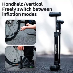 RockBros Pompka rowerowa Rockbros 42310006001 z manometrem - czarna 2