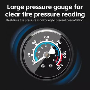 RockBros Pompka rowerowa Rockbros 42310006001 z manometrem - czarna 6